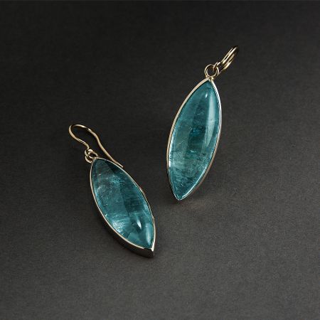 Aquamarin Cabochons in Weißgold